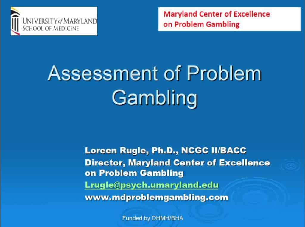 Training Archive - The Maryland Center Of Excellence On Problem Gambling